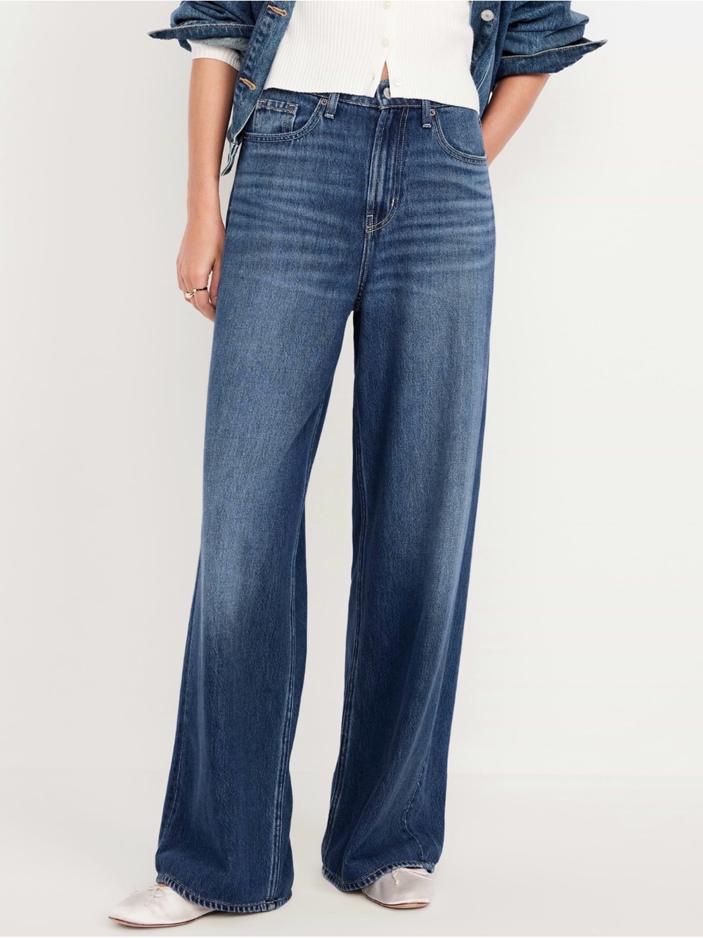 NWOT Wide Leg High-Rise Women's Jeans — Medium Blue